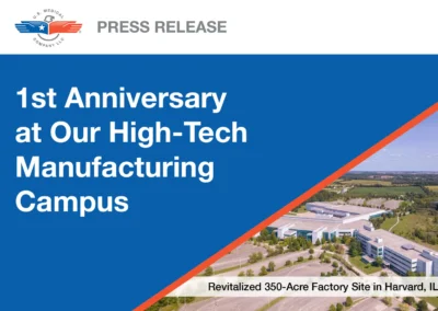 U.S. Medical Glove Company Marks 1st Anniversary at Revitalized 350-Acre Factory Site in Rural Northern Illinois